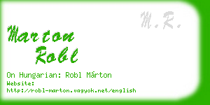 marton robl business card